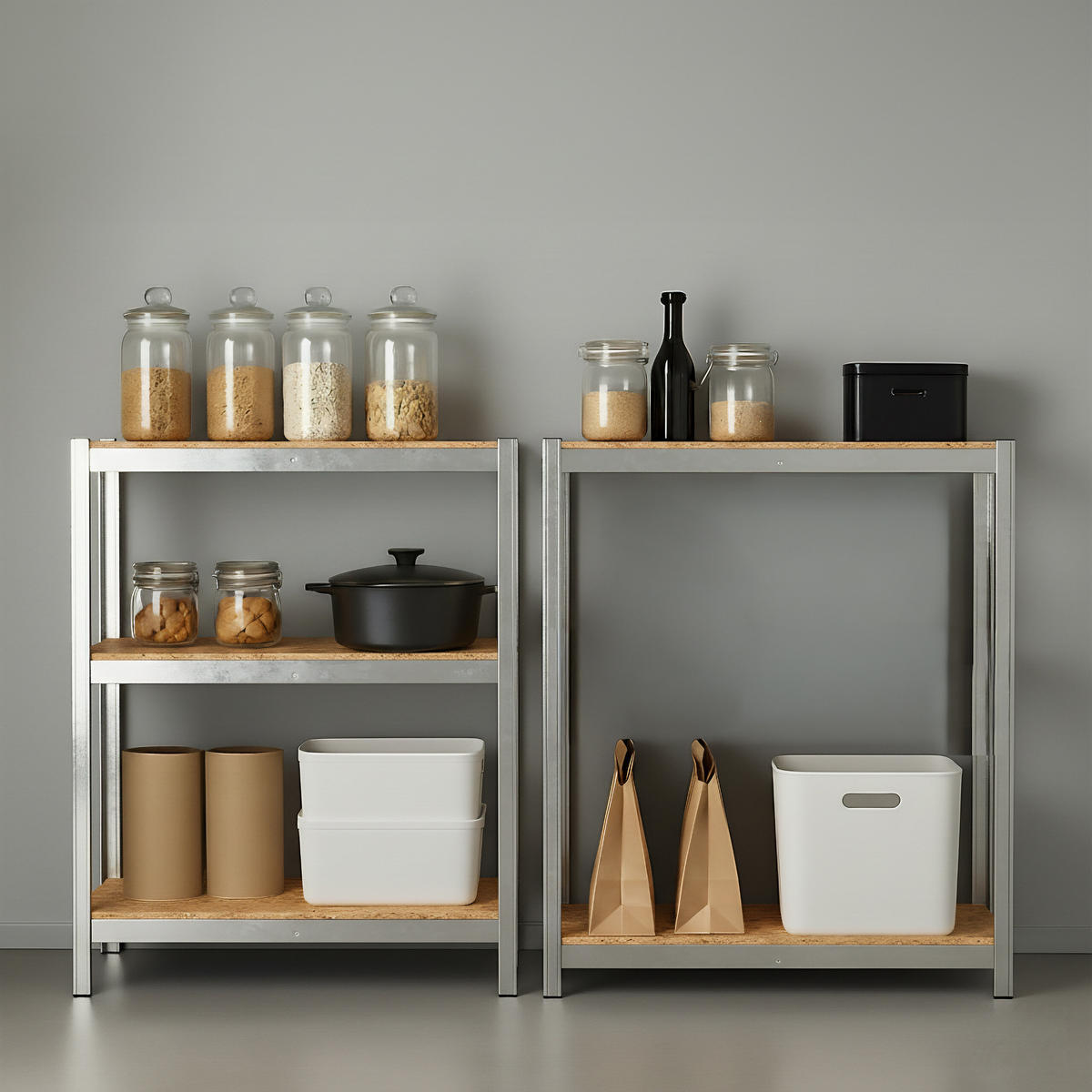 SCHWERLASTREGAL - Multicolor, Holzwerkstoff/Kunststoff (60/180/30cm) - Relaxdays