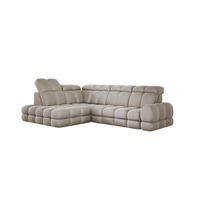 ECKSOFA TOLLO Solar-stoff L-form 302x217x105 cm cappuccino - Cappuccino, Holz/Textil (302/217cm) - DomoHome