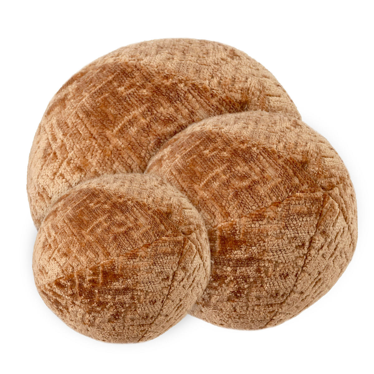 SET AUS DREI ZIERKISSEN Happy Pill Kupferfarbe 13/20/30 cm - Kupferfarben, Textil (30/30cm) - Maison de Reve