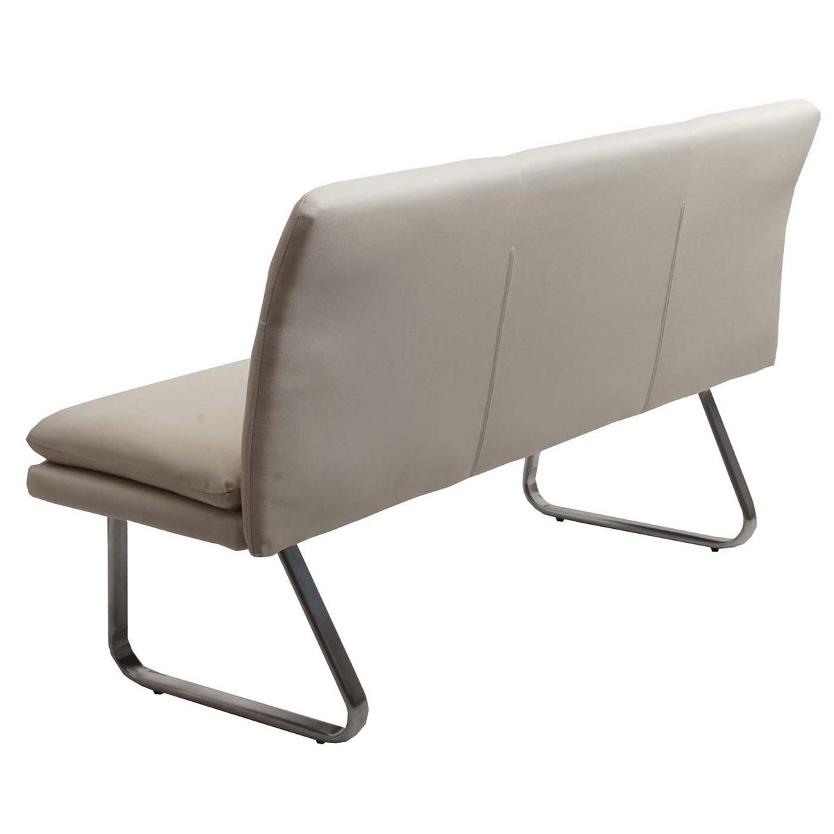 SITZBANK Cremeweiß, Silber - Silberfarben/Weiß, Textil (160/90/58cm) - MCW