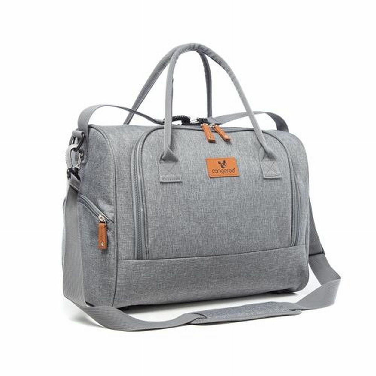 WICKELTASCHE Jossie grau Wickelunterlage, viele Fächer, Tragegriffe, verstellbarer Schultergurt - Grau, Textil (20/28/38cm) - Cangaroo