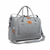 WICKELTASCHE Jossie grau Wickelunterlage, viele Fächer, Tragegriffe, verstellbarer Schultergurt - Grau, Textil (20/28/38cm) - Cangaroo