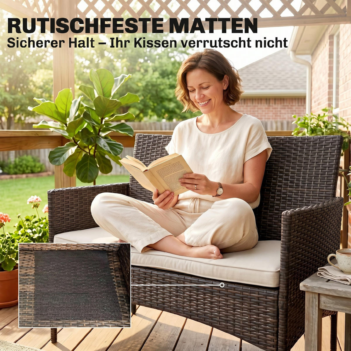 2-SITZER Sofa Beige 115.0/63.0/85.0 cm - Beige, Kunststoff (63/85/115cm)