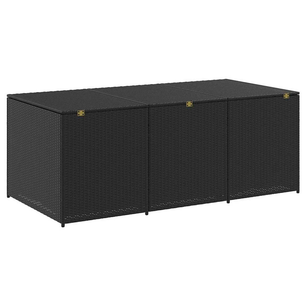 GARTENBOX Poly Rattan 180/90/70 Cm Schwarz - Schwarz, Kunststoff (180/70/90cm) - vidaXL
