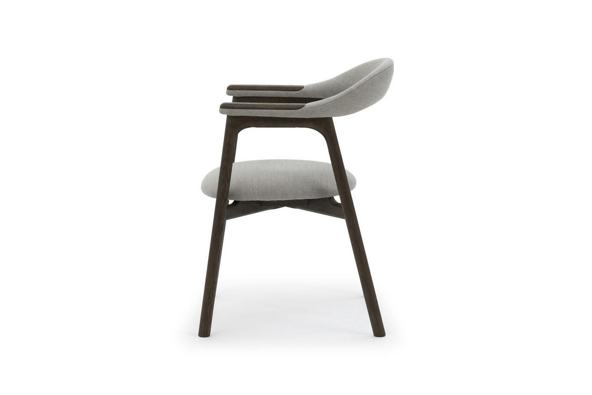 STUHL Franz, Braune Massiveiche - Braun, Holz (53/81/62cm) - WOODEK