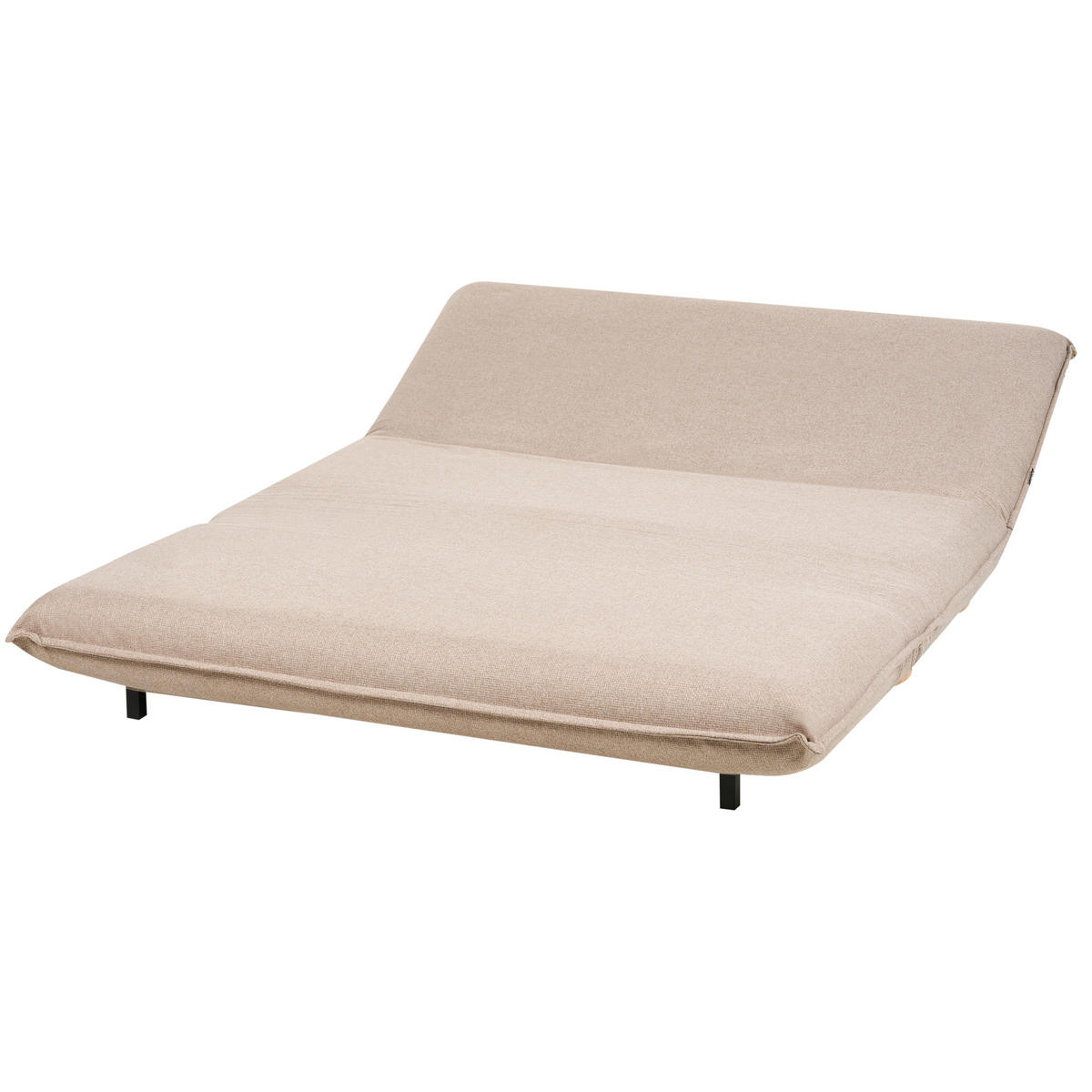 SCHLAFSOFA 2-Sitzer Kunstleinen Beige Abisko - Hellbraun/Beige, Textil (140/80/82cm) - Beliani