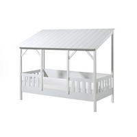 HAUSBETT Katinka 214x174x105 aus Massivholz+MDF in Weiß - Weiß, Holz (90/200cm) - 58aufmkessel