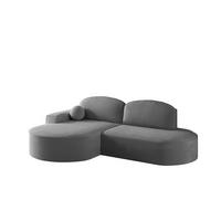 ECKSOFA mit Schlaffunktion und Bettkasten Modena Runden stoff Salvador Anthrazit Links - Anthrazit, Holz/Textil (179/278cm) - Kaiser Möbel