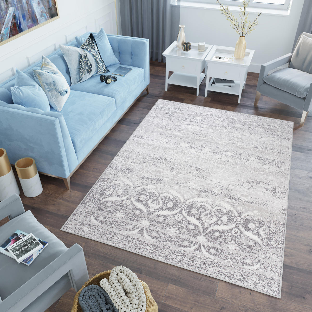 TEPPICH SKY Grau 180/250 cm - Grau, Kunststoff (180/250cm) - Tapiso