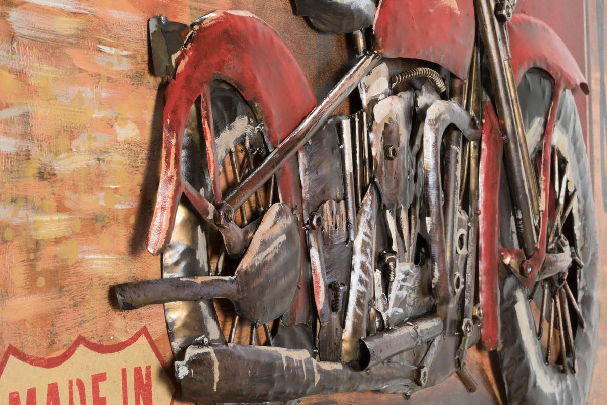 METALLBILD Rot 100/70 cm - Rot/Braun, Metall (6/70cm) - KUNSTLOFT