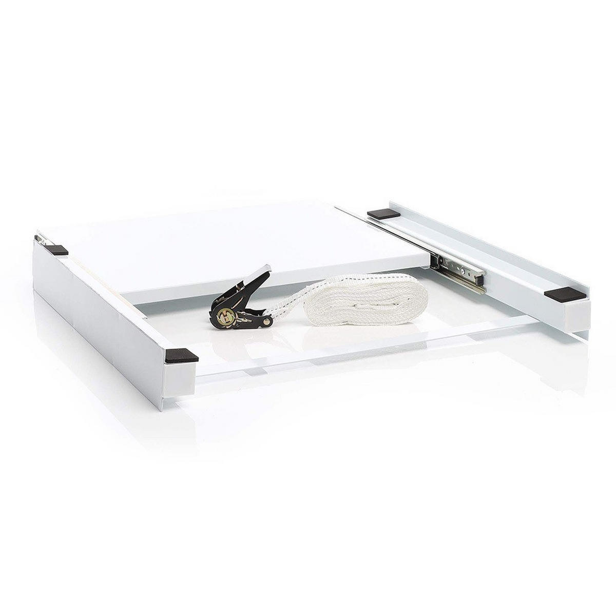 STAPELBAUSATZ für Waschmaschinen- und Trockner mit Auszugswanne - Weiß, Metall (55/7.5/60cm) - IVOL