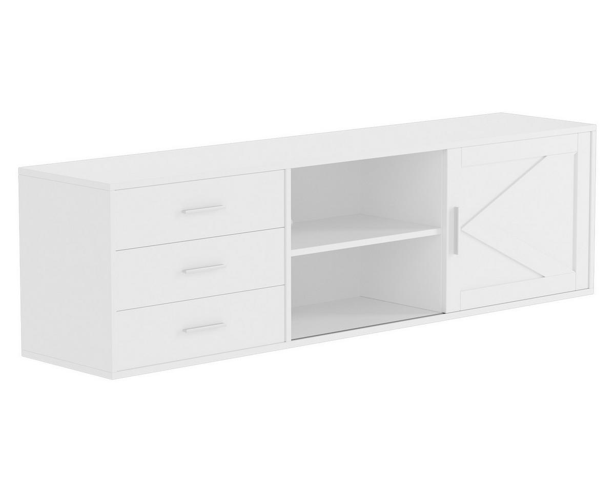 TV-SCHRANK in 160/45/35 cm - Weiß, Holzwerkstoff (160/45/35cm) - HOMAVO