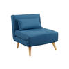 FUTONSESSEL - Stoff - Blau - POSIO - Blau, Textil (74/75/78cm) - Vente-Unique