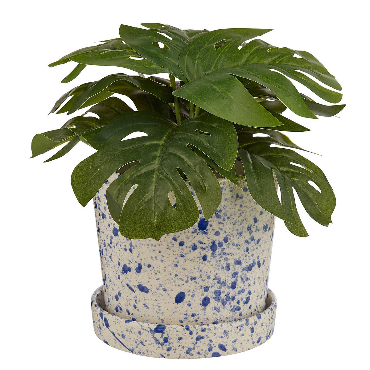 BLUMENÜBERTOPF (2-teilig) Splash - Blau/Beige, Stein (15cm) - Butlers