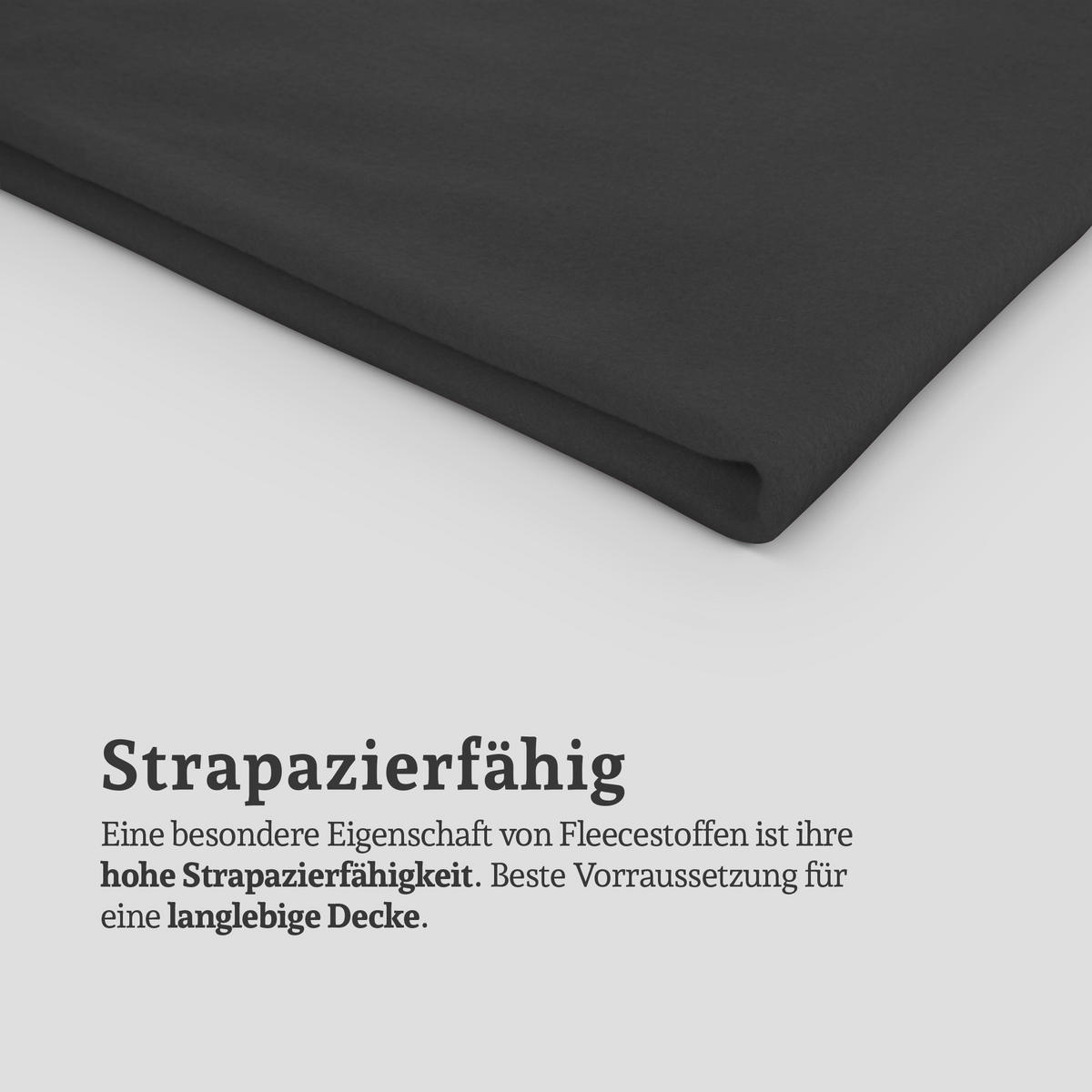 FLEECEDECKE 130x170cm ( Schwarz ) Wohndecke, Kuscheldecke - Öko Tex warme Coral Fleece Decke, kuschelig und atmungsaktiv mit Kettelrand - Autodecke - Schwarz, Textil (130/170cm) - Bestlivings