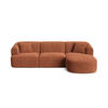 MODULARES-ECKSOFA rechts Campi aus Cord terrakotta 4 Sitzplätze - Terracotta, Textil (156/256cm) - Cosmopolitan Design