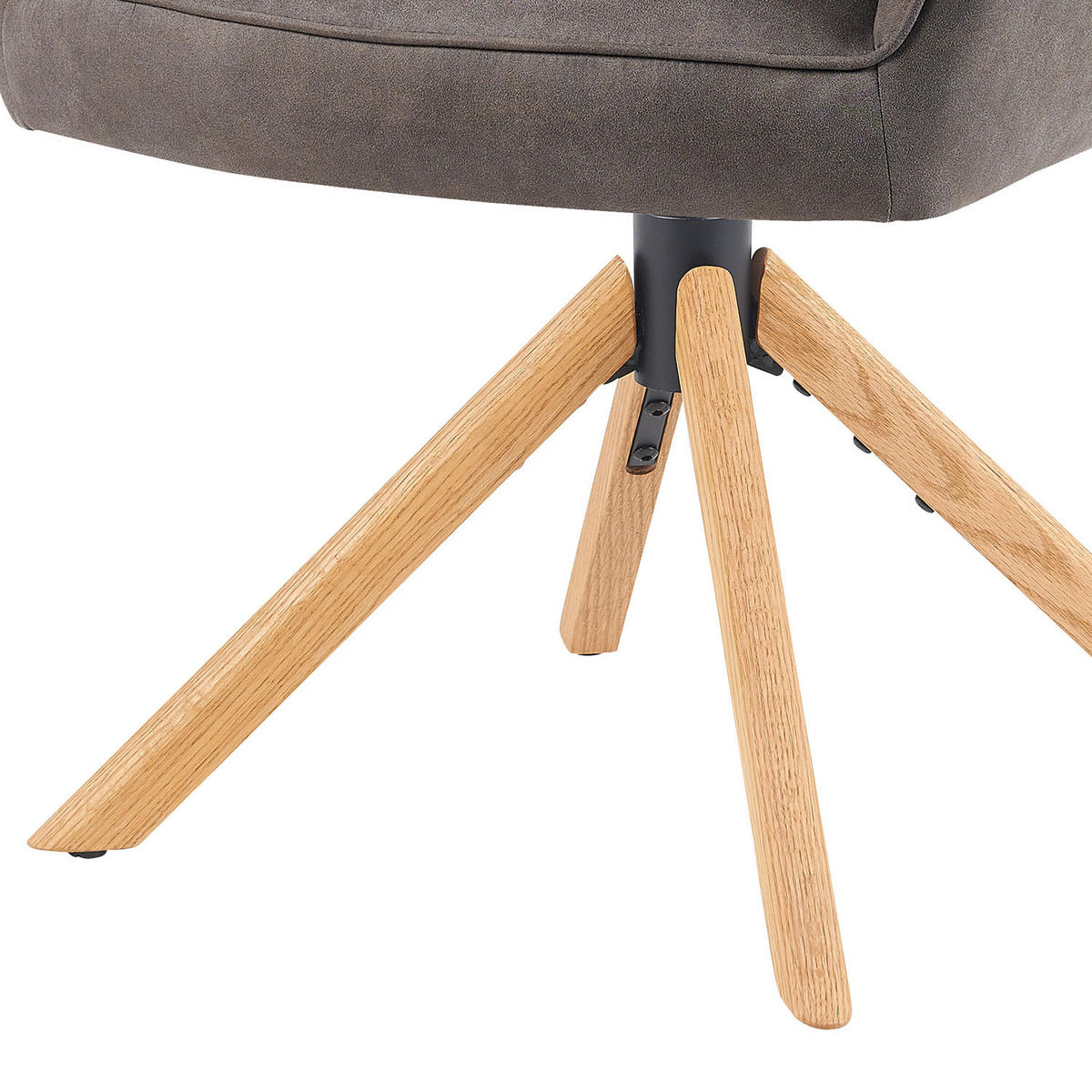 ARMLEHNSTUHL Mika-Levi - Honigeiche/Taupe, Eichenholz/Holz (60/87/65cm) - DUBI Möbel