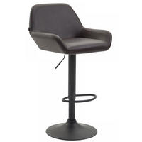 BARHOCKER Lederlook braun - Schwarz/Braun, Textil/Metall (51/89/52cm) - CLP