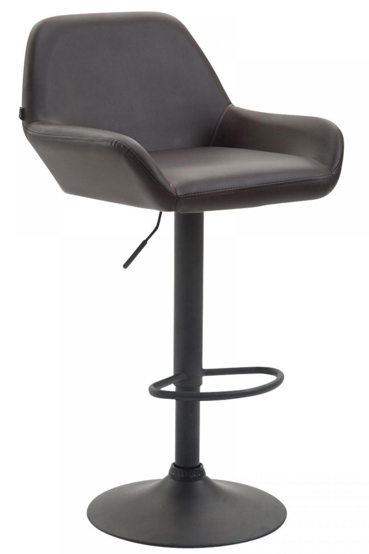 BARHOCKER Lederlook braun - Schwarz/Braun, Textil/Metall (51/89/52cm) - CLP