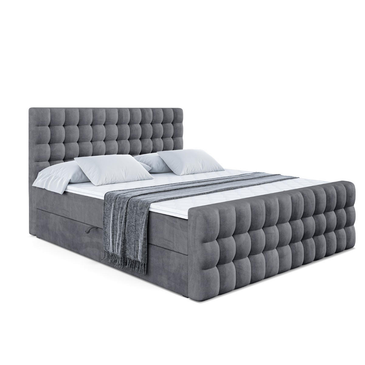 BOXBETT VIONE-Z - 200 x 200 - H3 - Dunkelgrau - Dunkelgrau, Holzwerkstoff (200/200cm) - ALTDECOR