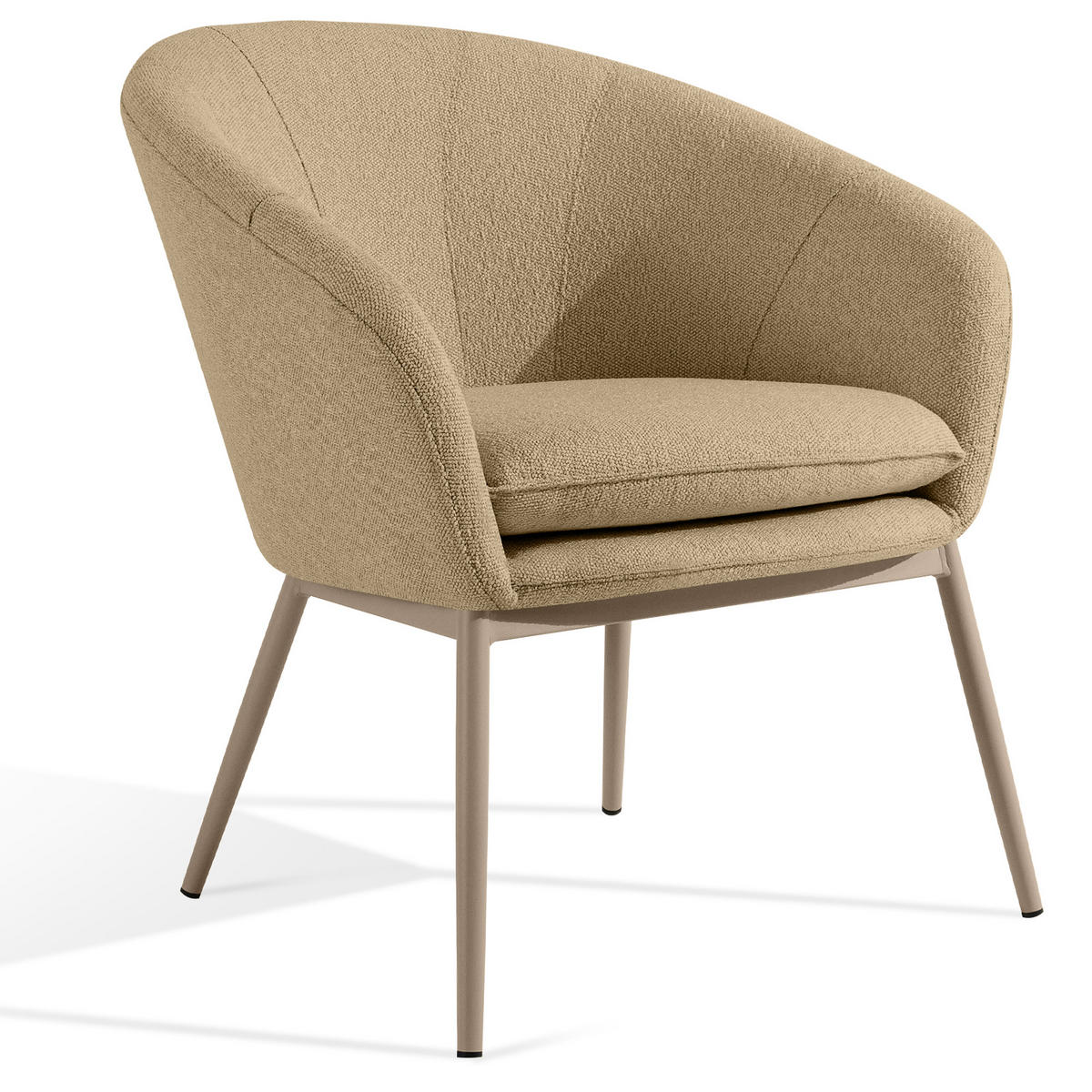 GARTENSESSEL SOLIS Loungesessel, - Beige, Textil/Metall (69/76/66cm) - KONSIMO®