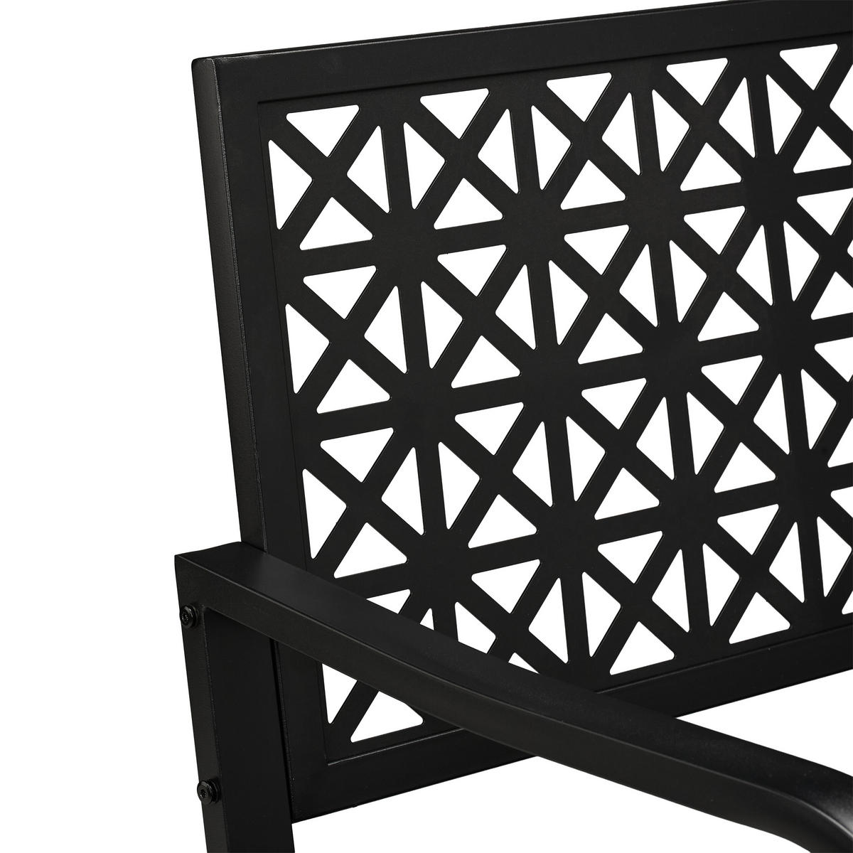 GARTENBANK - Schwarz, Metall (127/85/62cm) - Relaxdays