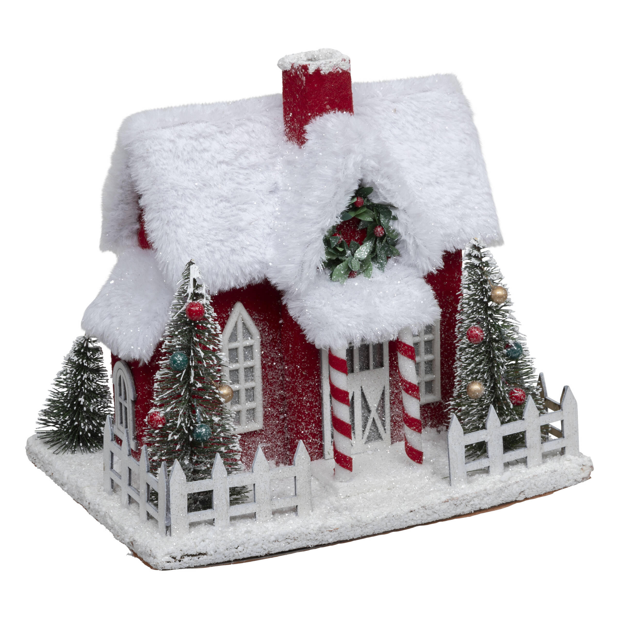WEIHNACHTSMANNHAUS 24/18,5 cm - Multicolor, Textil (18.5/25.5/24cm) - Atmosphera Createur d´interieur