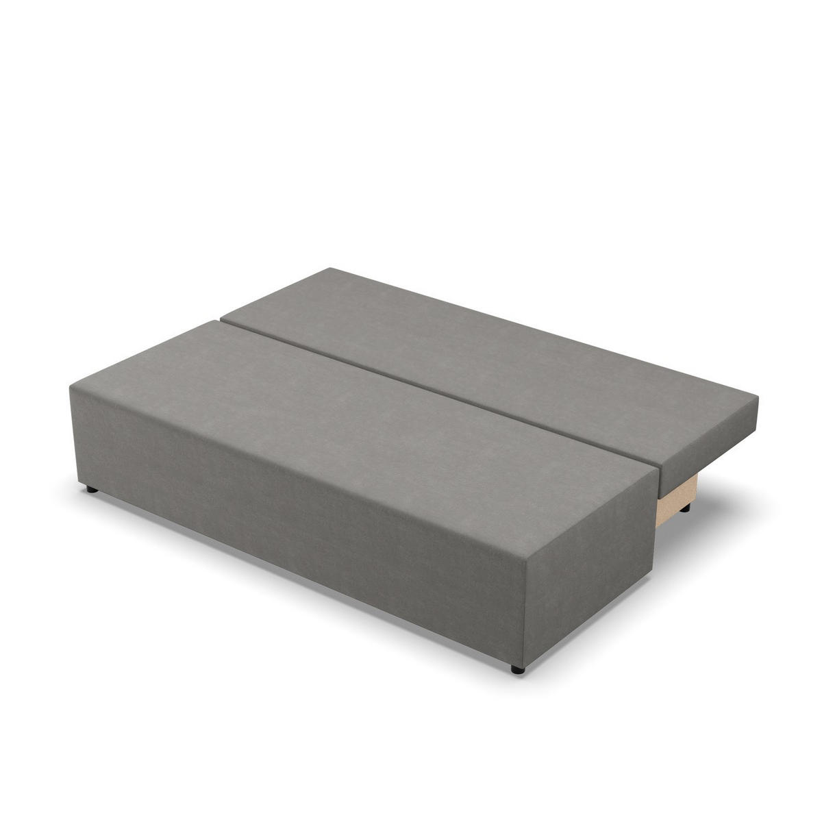 SOFA 3-SITZER MIT SCHLAFFUNKTION FERMO Grau - Grau, Textil (92/95/191cm) - Mebligo