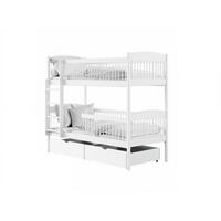 ETAGENBETT mit zwei Schubladen und zwei Matratzen 90x190 cm in Weiß - Weiß, Holz (90/190cm) - Kids Collective