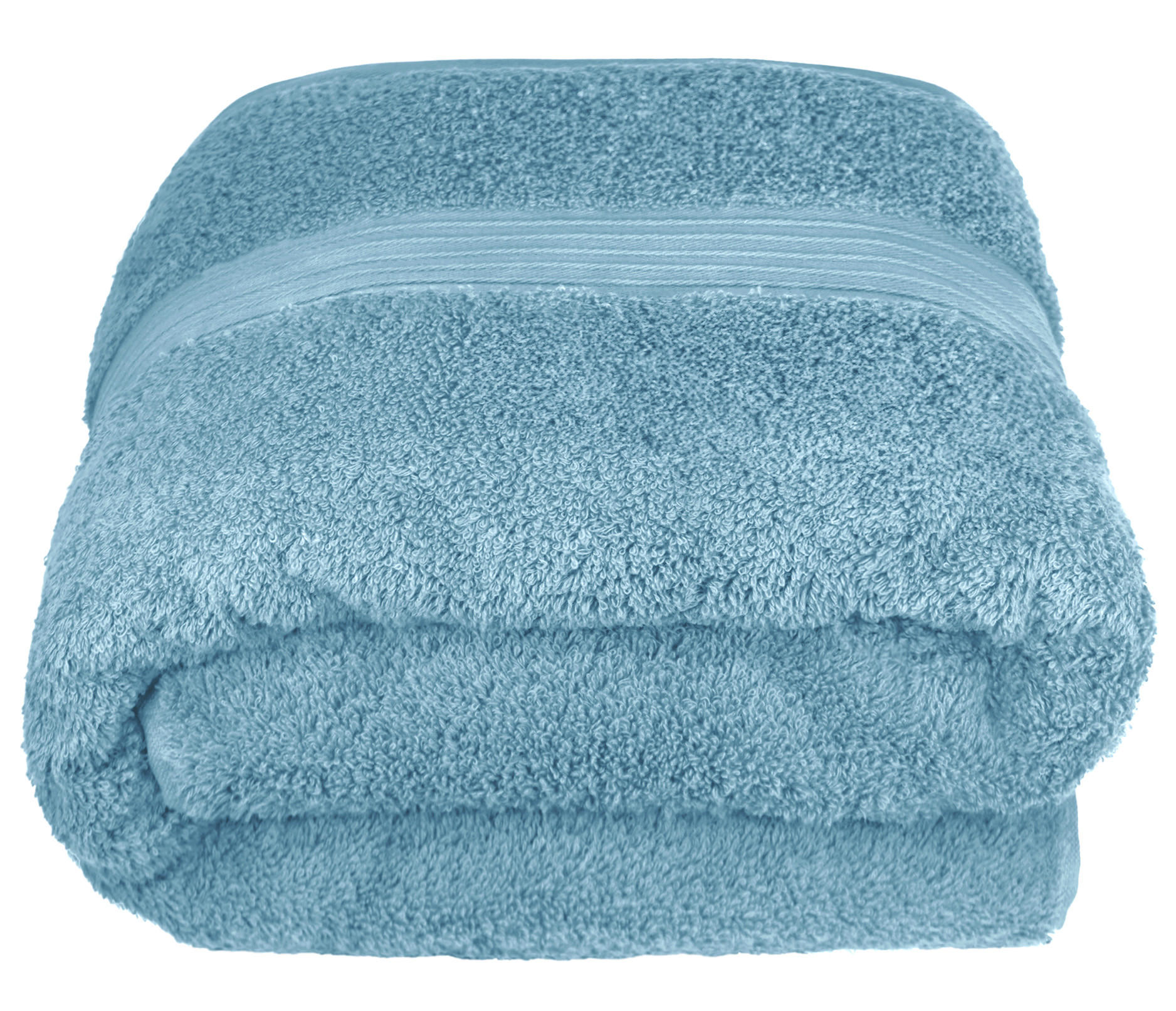 BADETUCH Linz Taubenblau 100x200 cm - Blaugrau, Textil (100/200cm) - Lashuma