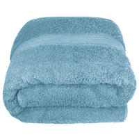 BADETUCH Linz Taubenblau 100x200 cm - Blaugrau, Textil (100/200cm) - Lashuma