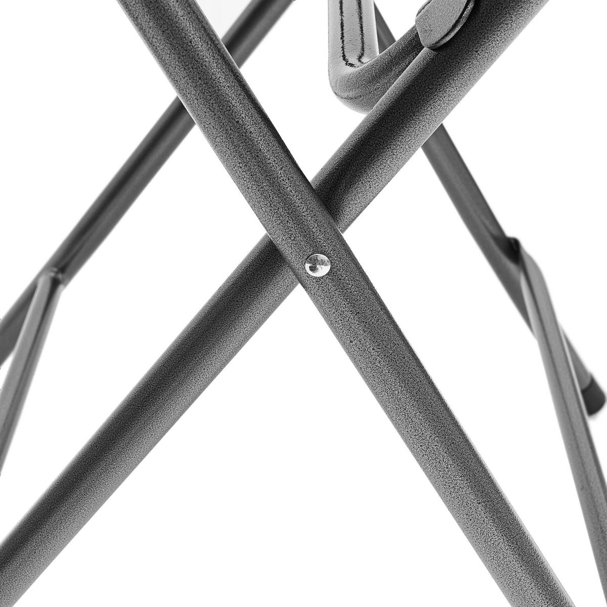 GARTENTISCH - Schwarz, Kunststoff/Metall (80/80/74cm) - Relaxdays