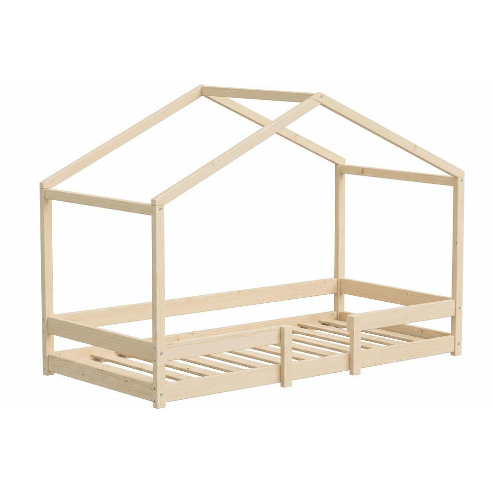 HAUSBETT INDIANA mit Lattenrost / Kinderbett 90x190 - Natural - Naturfarben, Holz (90/190cm) - Weber Industries