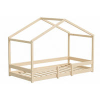 HAUSBETT INDIANA mit Lattenrost / Kinderbett 90x190 - Natural - Naturfarben, Holz (90/190cm) - Weber Industries