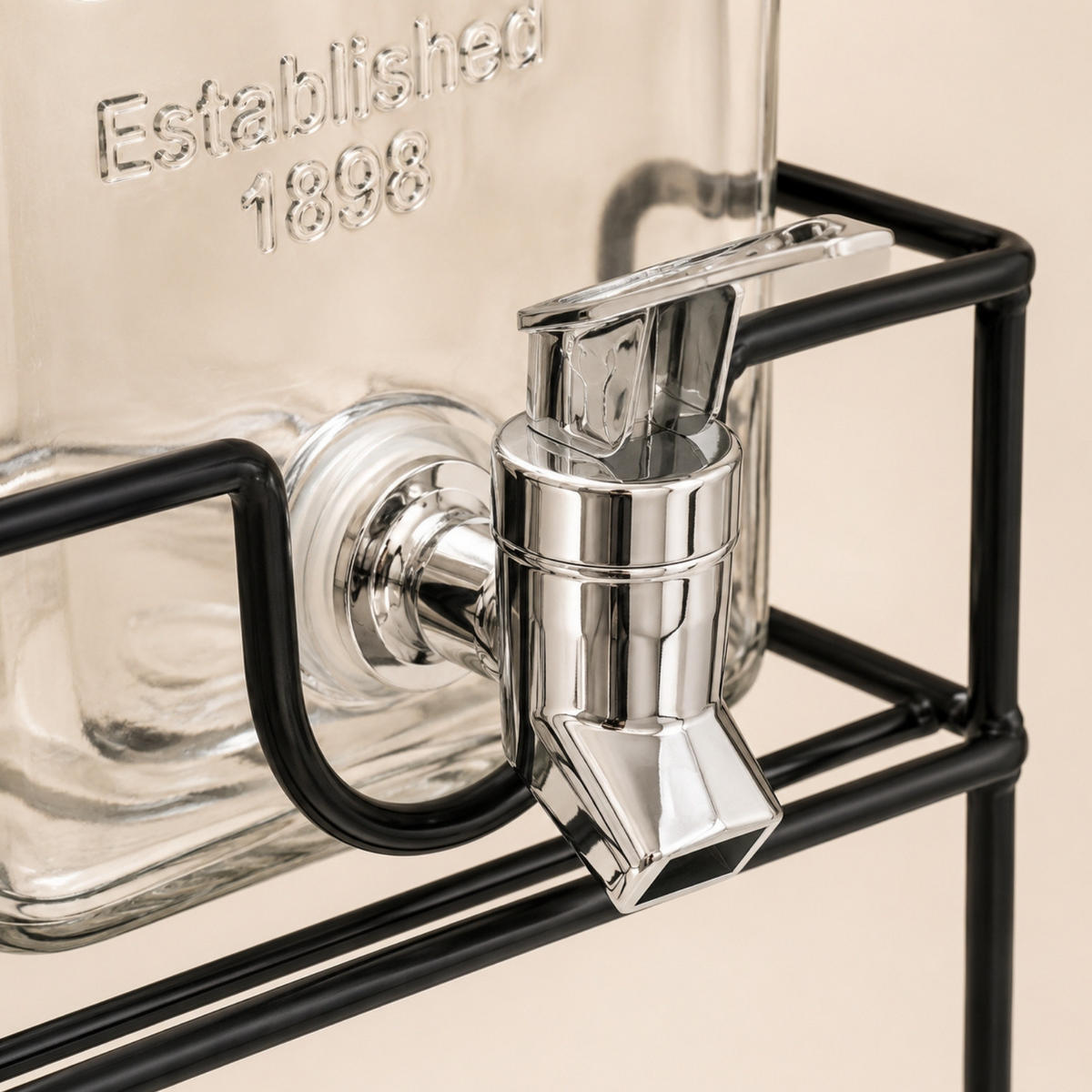 GLASBEHÄLTER für Getränke Modern Transparent 1,5 l 32,5/14/36 cm - Transparent, Glas (4.5L) - Secret de Gourmet