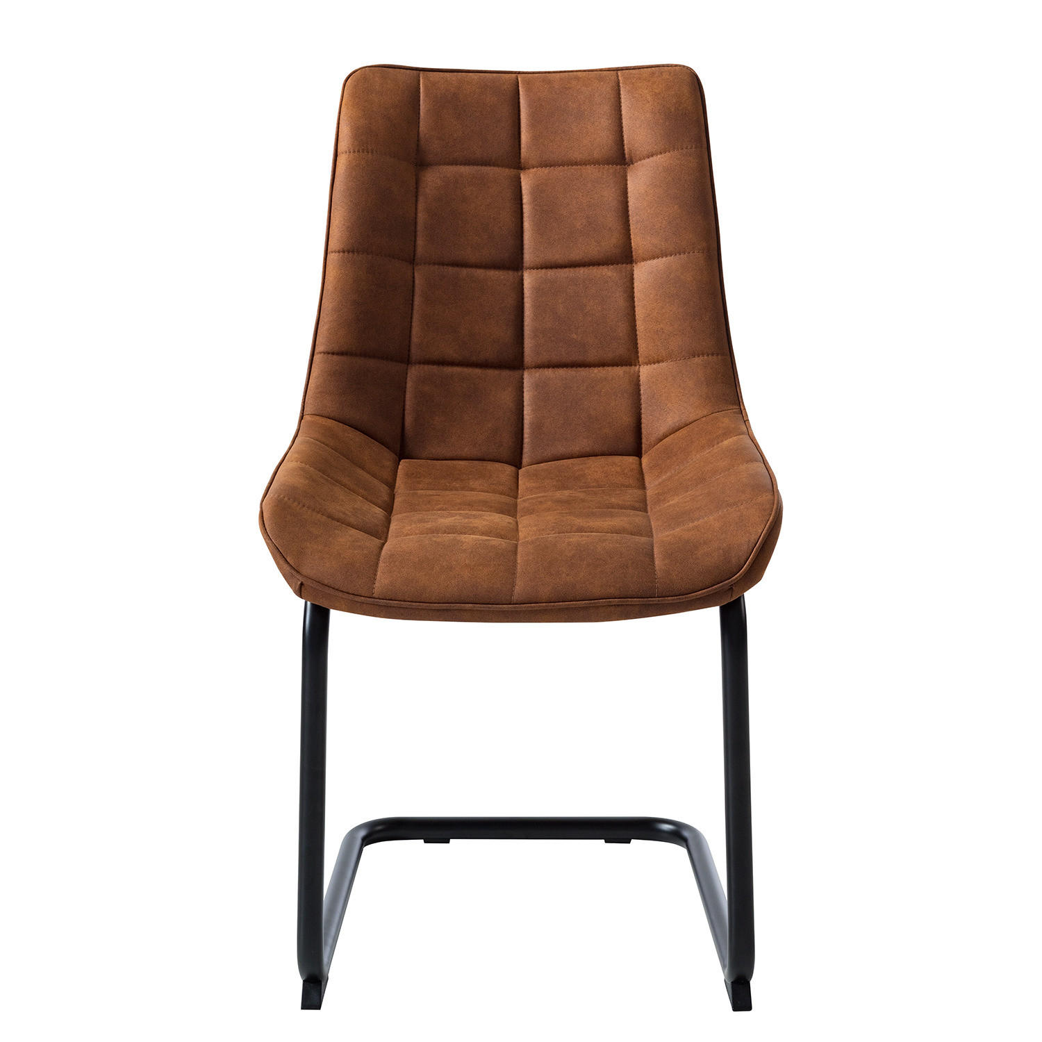 FREISCHWINGER - Microfaser / Metall - Cognac, Textil (51/87/60cm) - home24