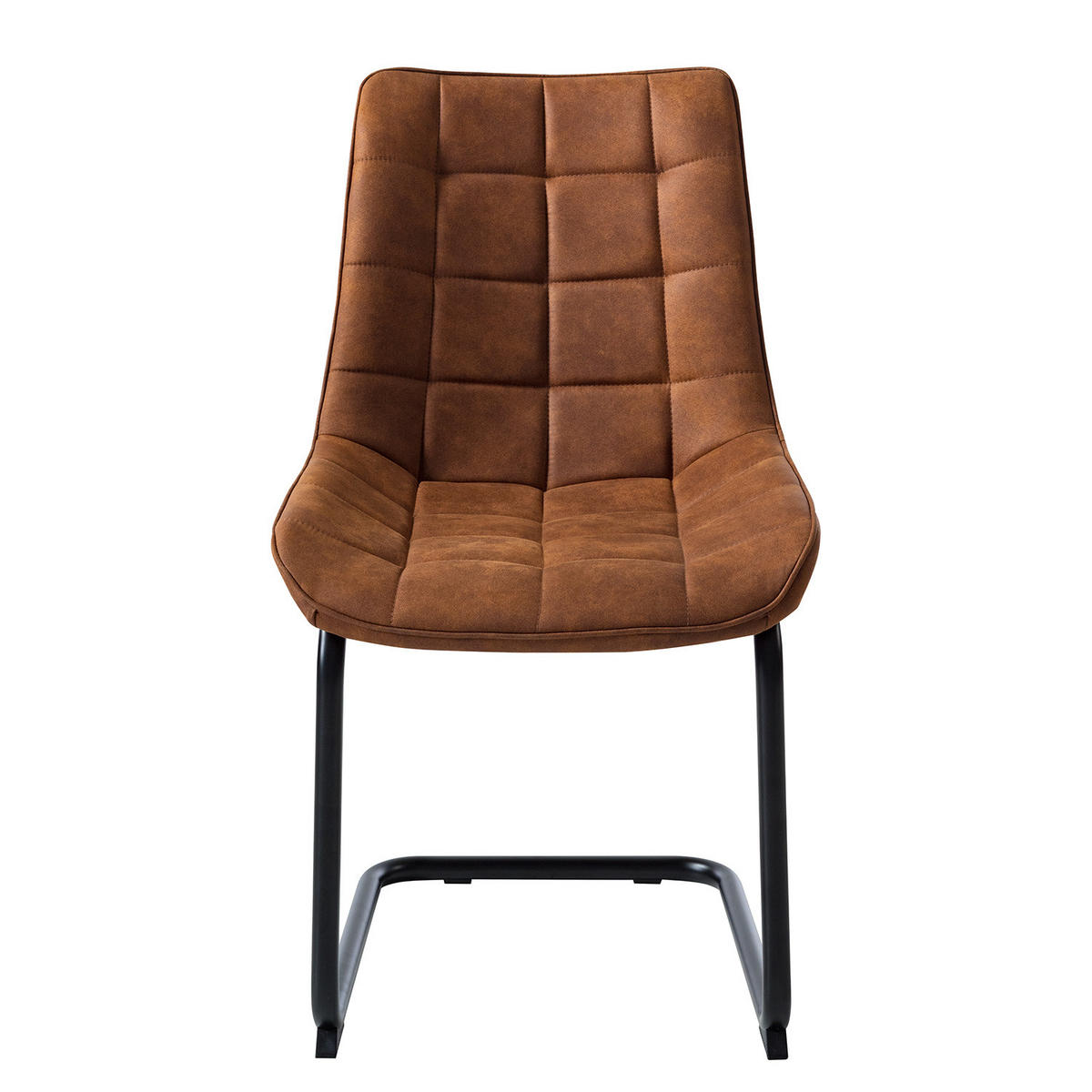 FREISCHWINGER - Microfaser / Metall - Cognac, Textil (51/87/60cm) - home24