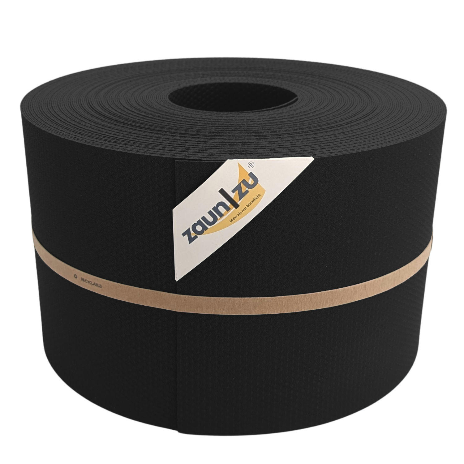 SICHTSCHUTZSTREIFEN DELUX-P Sichtschutzrolle Wabenstruktur Schwarz 50m - Schwarz, Kunststoff (5000/19cm) - ZAUN|ZU