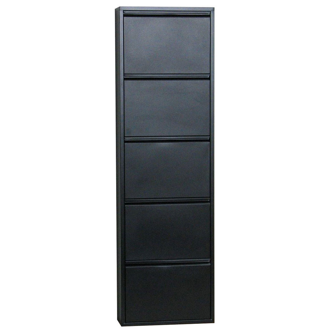SKOSKÅP Pisa 50 x 16 x 173 cm – svart 173/50/16 cm