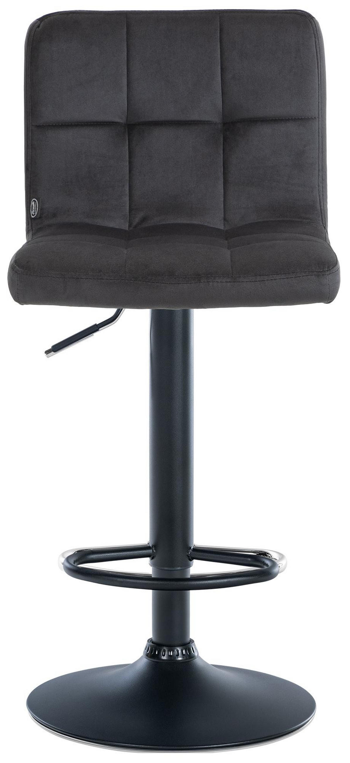 BARHOCKER 2er Set Rezar Samt Schwarz Schwarz - Schwarz, Textil (46/94/47cm) - DELUKE