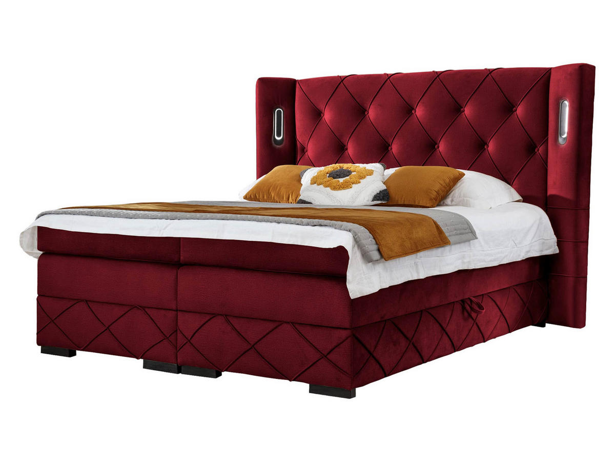 BOXBETT Focus Lux - Bordeaux, Holz (200/200cm) - MIRJAN24
