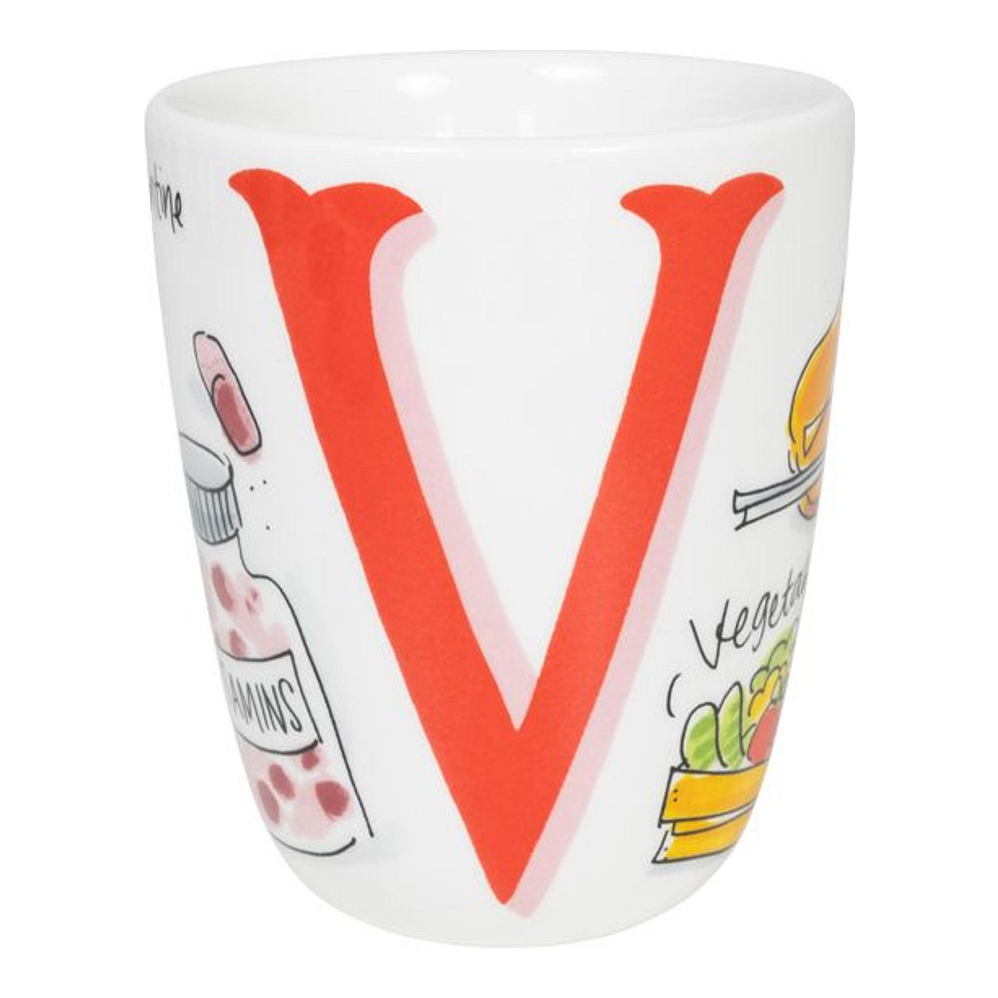 BECHER Liebesbrief V in Bunt - 350 ml - Multicolor, Keramik (0.35L) - Blond Amsterdam