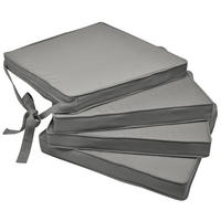 STUHLKISSEN Loft SK 45/40/5 cm Hellgrau 4tlg - Hellgrau, Textil (40/45cm) - Beautissu 