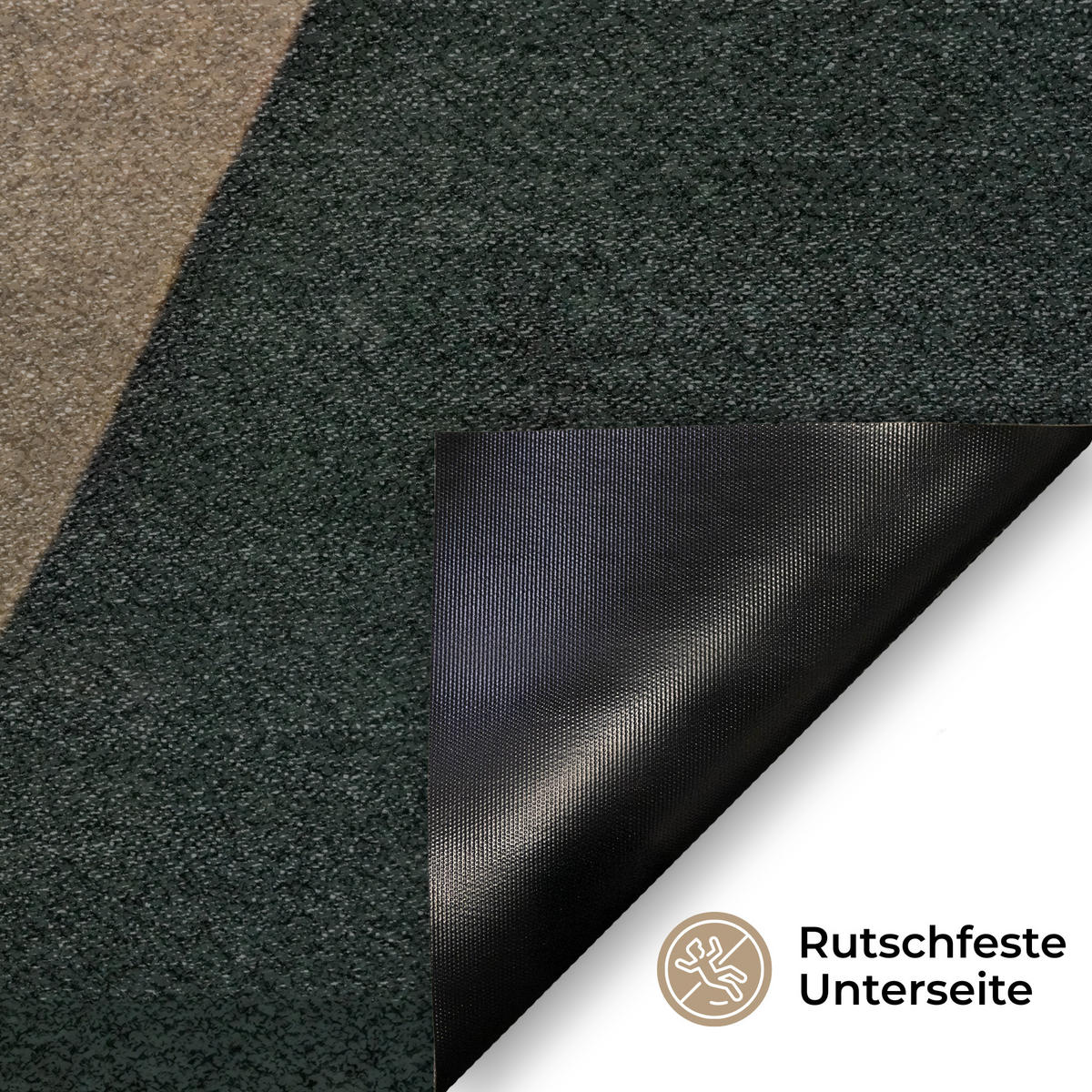 FUSSMATTE Formen - Ockergelb - Abstrakt 90x60 cm - Multicolor, Kunststoff (90/0.4cm) - MuchoWow