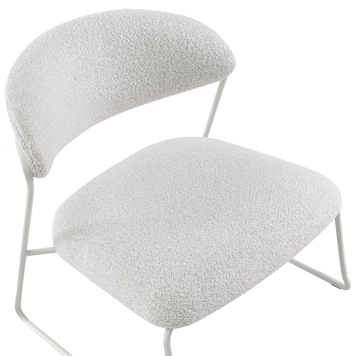 SESSEL 2er-Set Cremeweiß Kolsva - Weiß, Textil (64/71/61cm) - Beliani