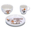 KINDER PORZELLAN-GESCHIRR-SET Eddy & Happy 3er Set - Braun, Keramik (1/1/1cm) - Sterntaler