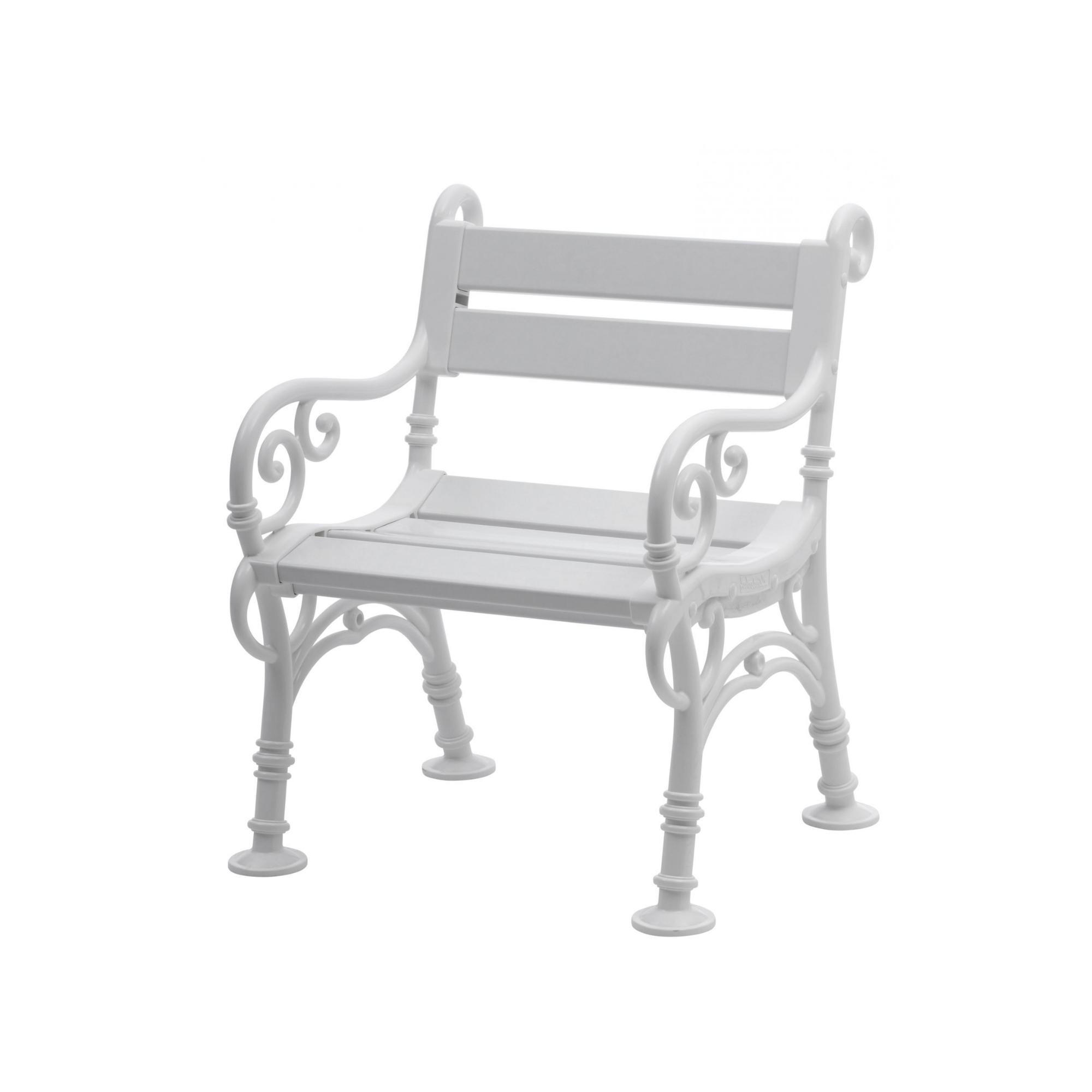 GARTENBANK Curacao 1 Sitzer Weiß 85 x 68 x 60 cm Witterungskunststoff & UV Beständiger Kunststoff - Weiß, Kunststoff (68/85/60cm) - PROREGAL
