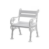 GARTENBANK Curacao 1 Sitzer Weiß 85 x 68 x 60 cm Witterungskunststoff & UV Beständiger Kunststoff - Weiß, Kunststoff (68/85/60cm) - PROREGAL