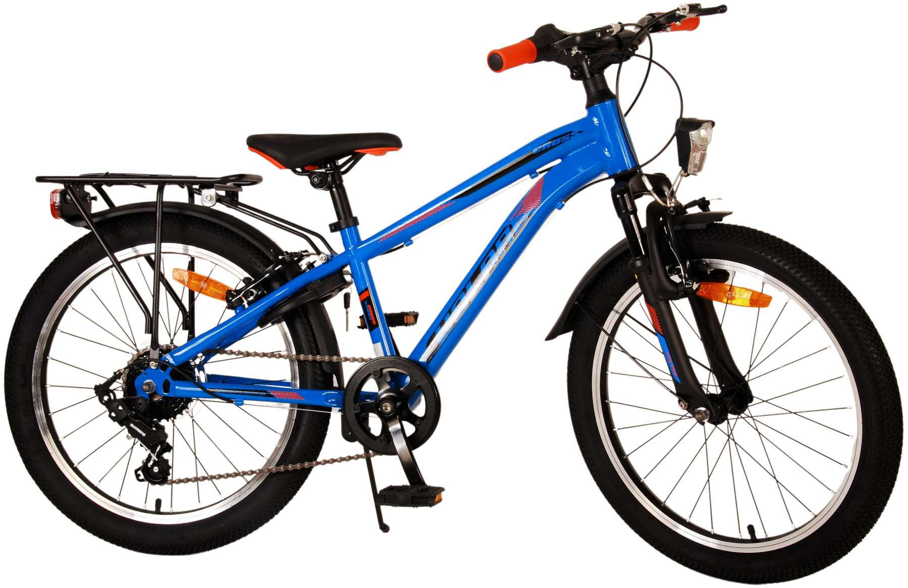 KINDERFAHRRAD Cross - Jungen - 20 Zoll - Rücktritt + Handbremse - 6 Gänge - Blau - Blau, Metall (55cm) - TPFSports