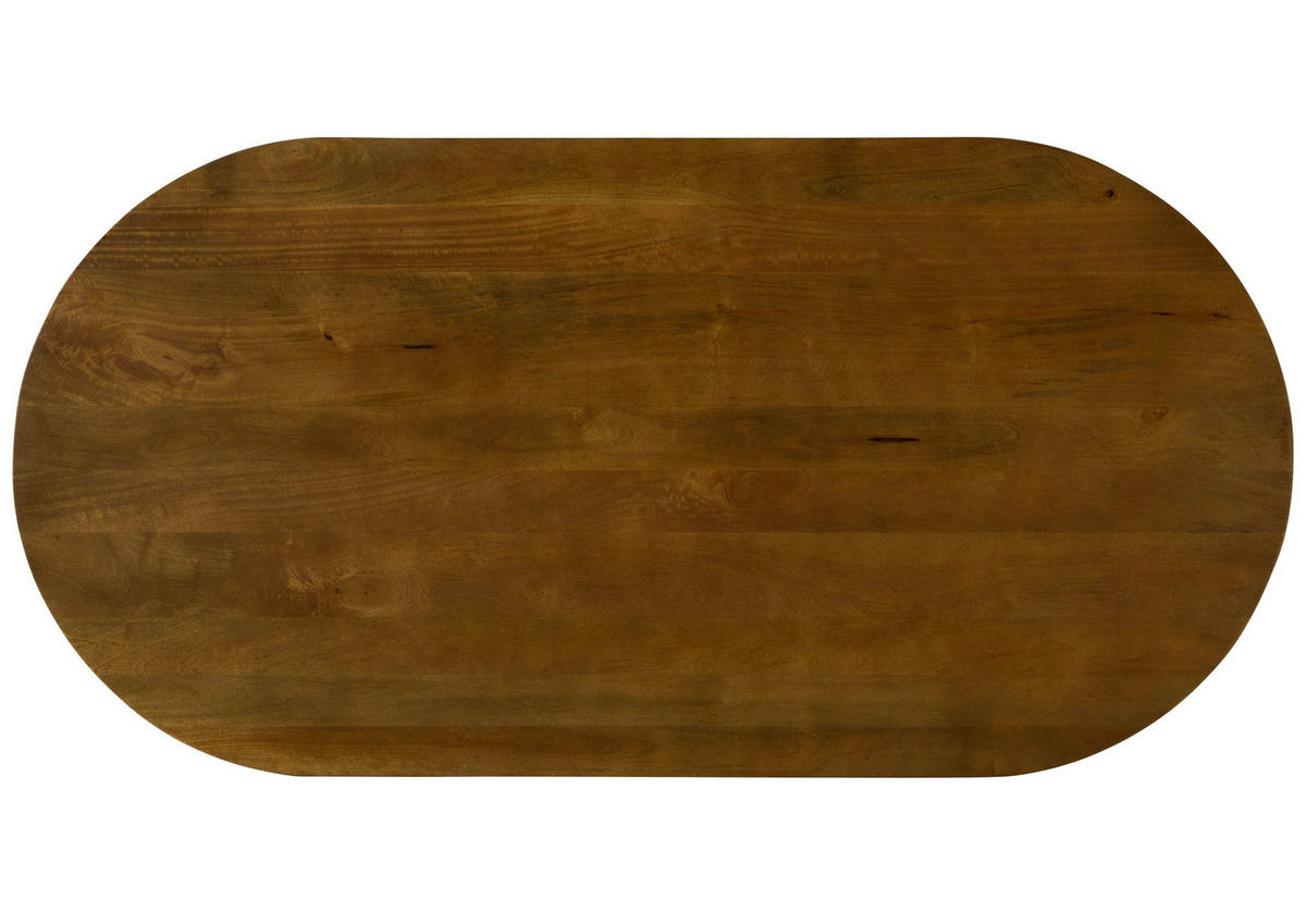 ESSTISCH oval Mango 200x100x76x76 braun lackiert BARCELONA #226 - Braun, Holz (100/200/76cm) - Massivmoebel24